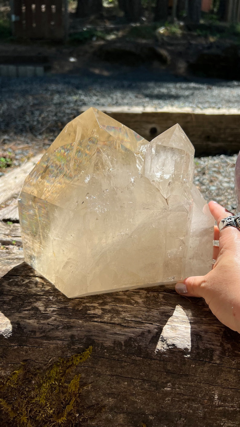 Large Elestial Citrine Decorator Crystal