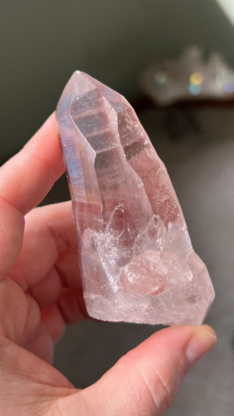 Prismatic Pink Lemurian Time-link Quartz