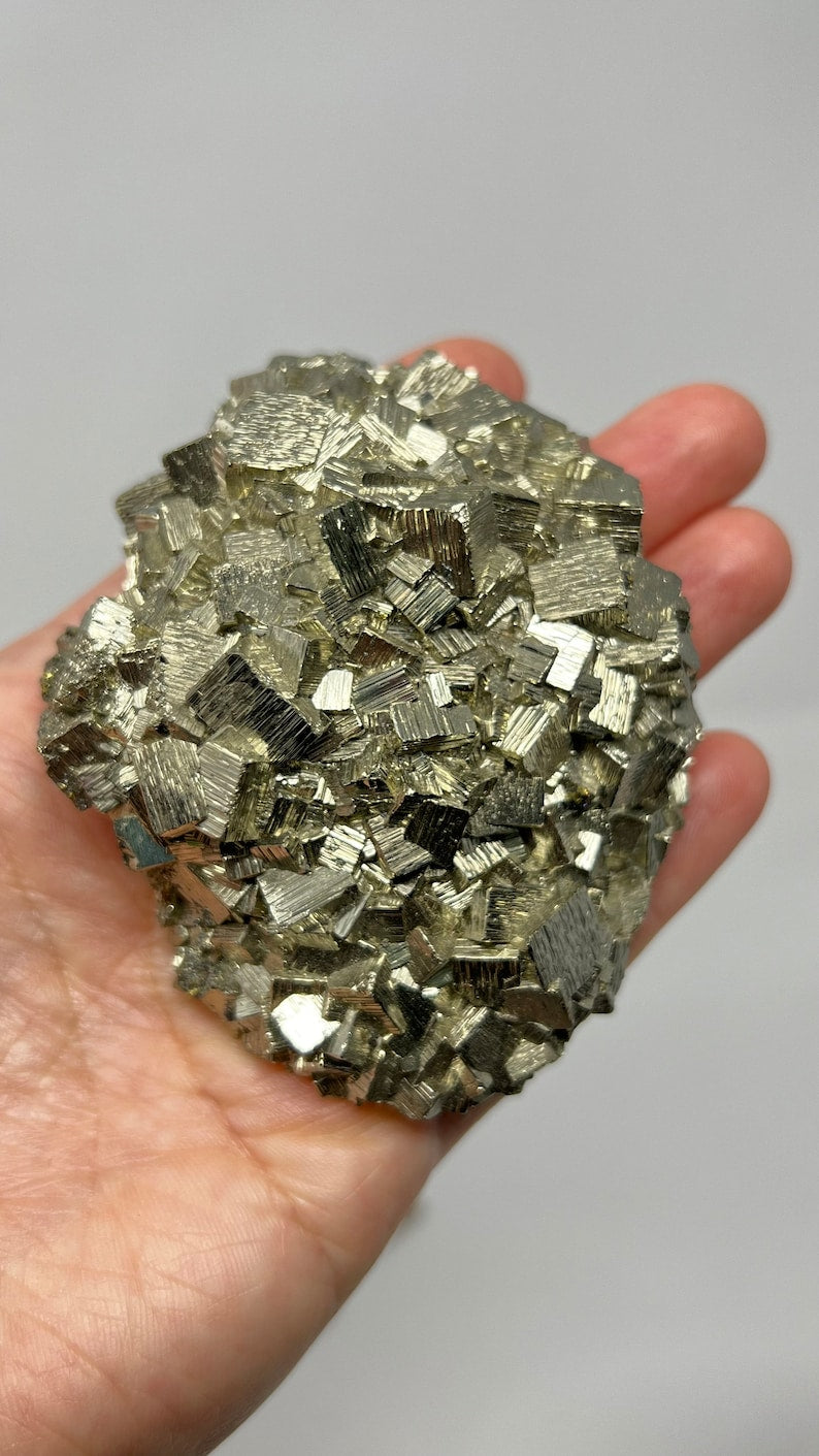 Prismatic Pyrite Crystal, Huanzala Mine Peru