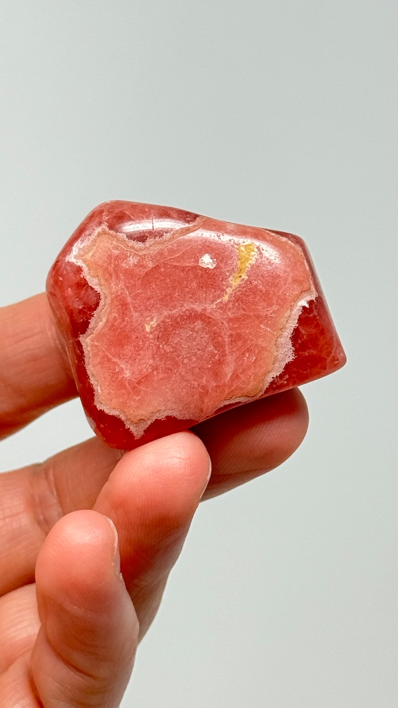 Rhodochrosite Tumbled Stone, 48g Argentina