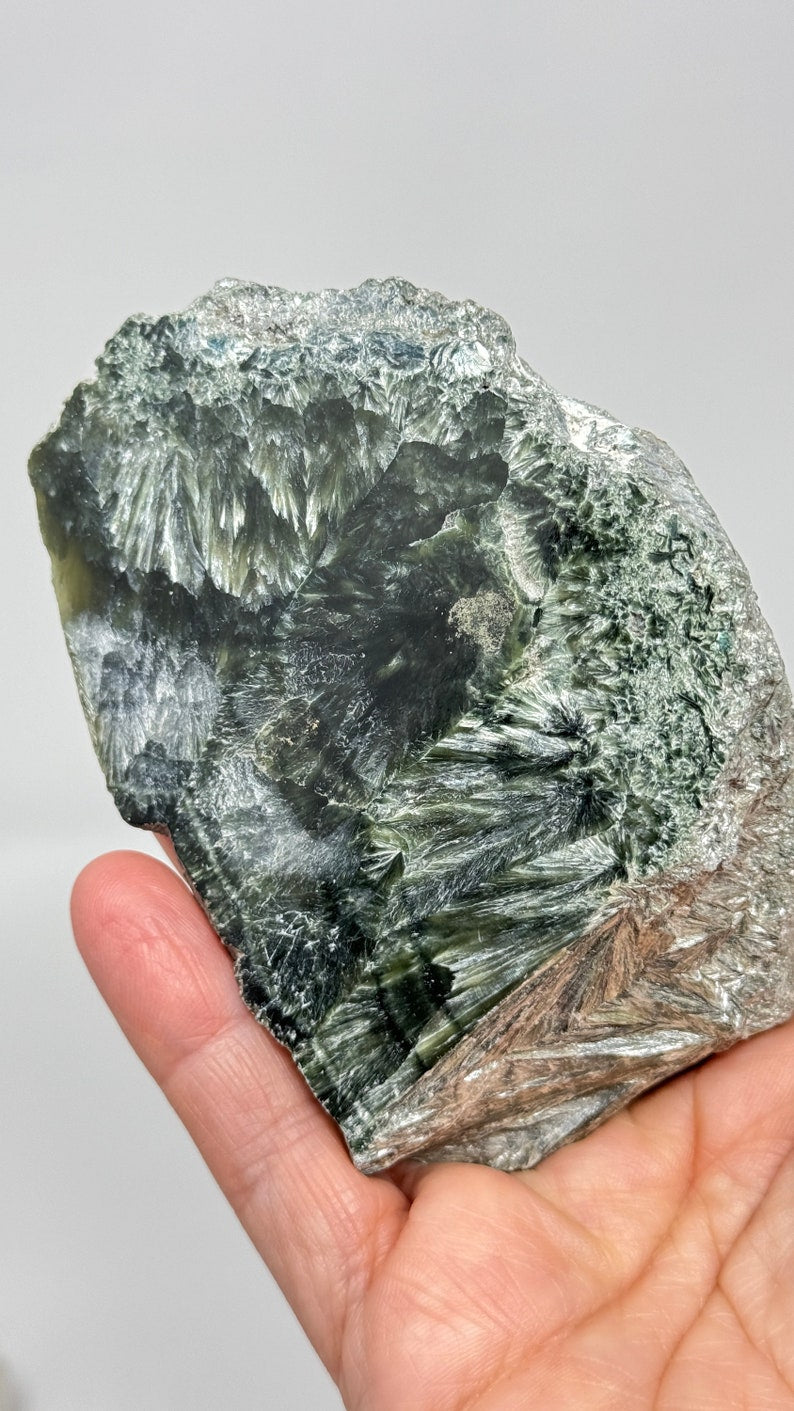 Seraphinite Polished Display Slab, 247g Russia