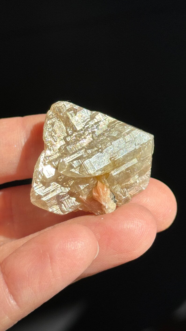 Gemmy Golden Cerussite with Barite, 36g Morocco