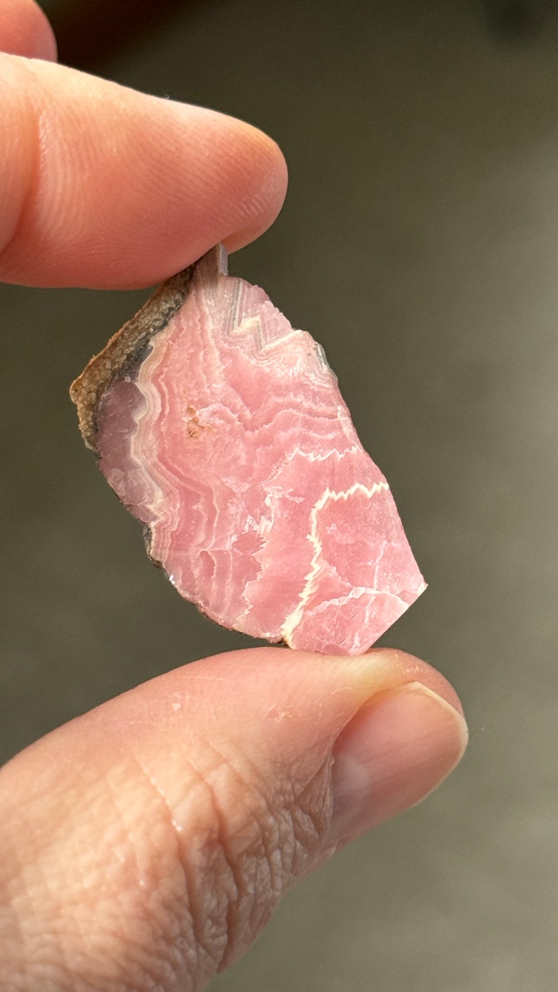 Two Rhodochrosite Slices, 8.6g, Argentina