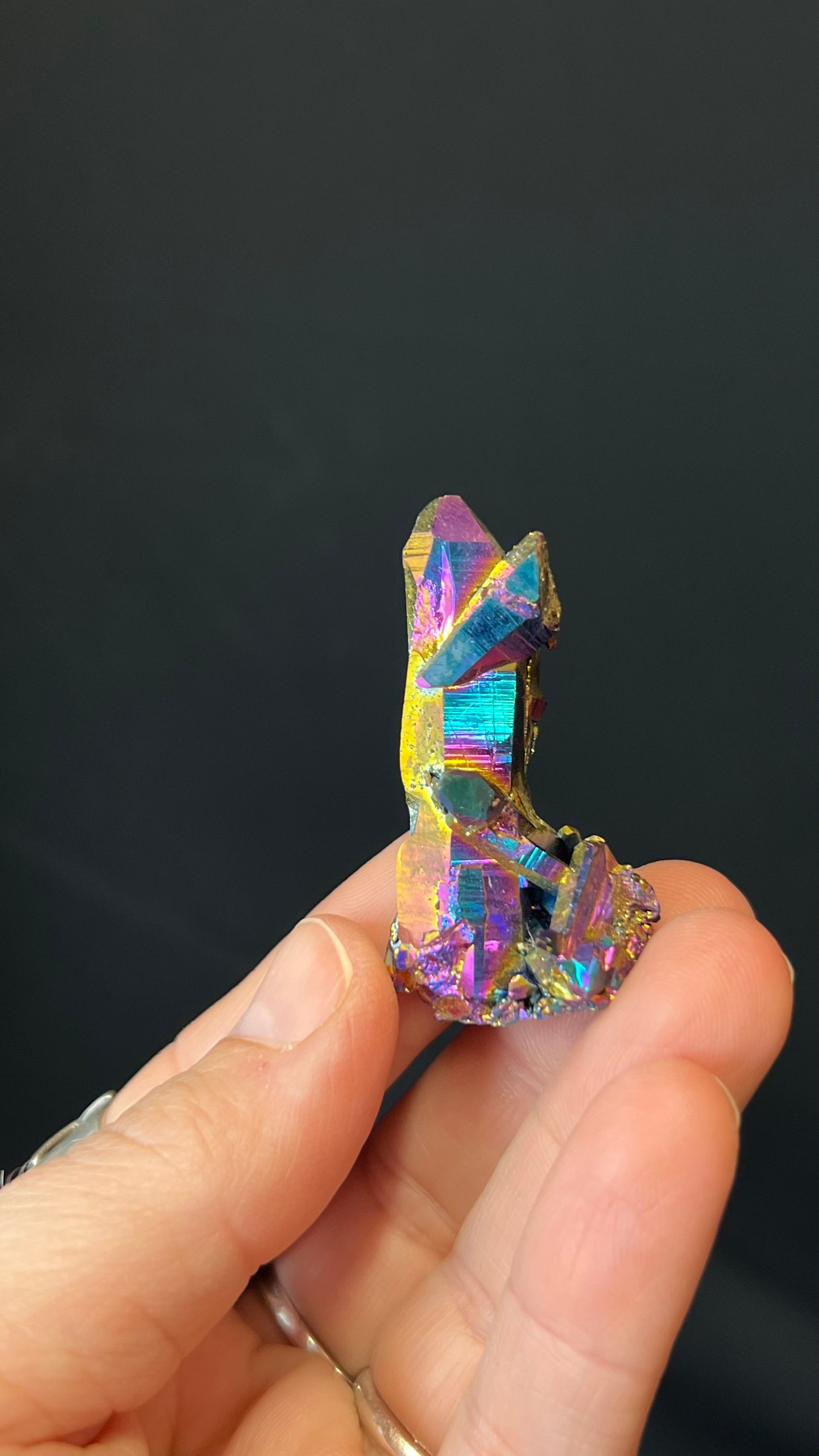 Smoky Flame Aura Quartz