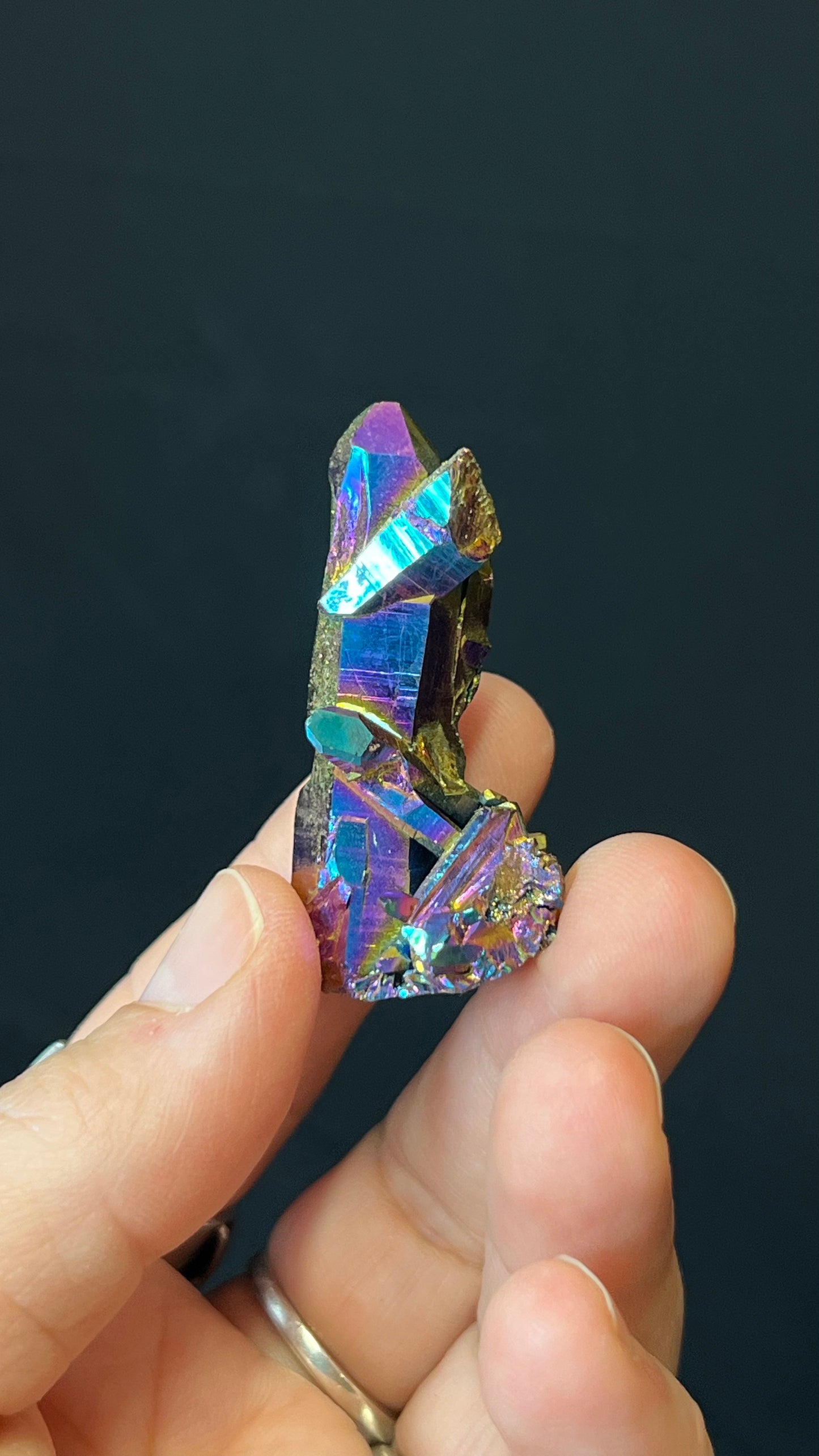 Smoky Flame Aura Quartz