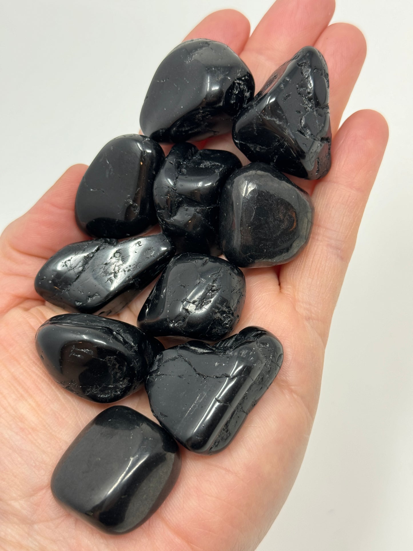 One Black Tourmaline Tumbled Stone