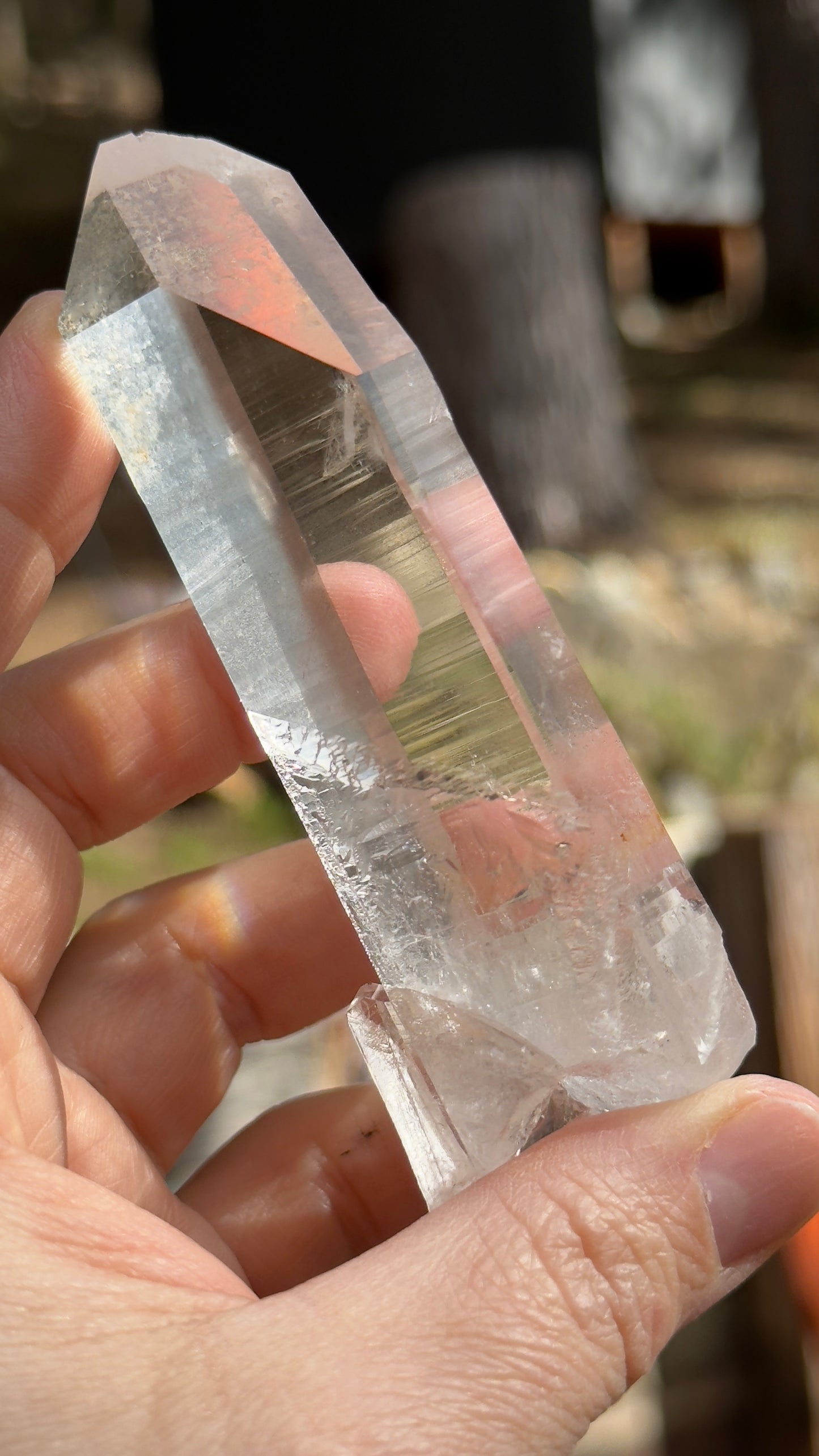 Clear Lemurian Recordkeeper Quartz, 137g Arkansas, USA
