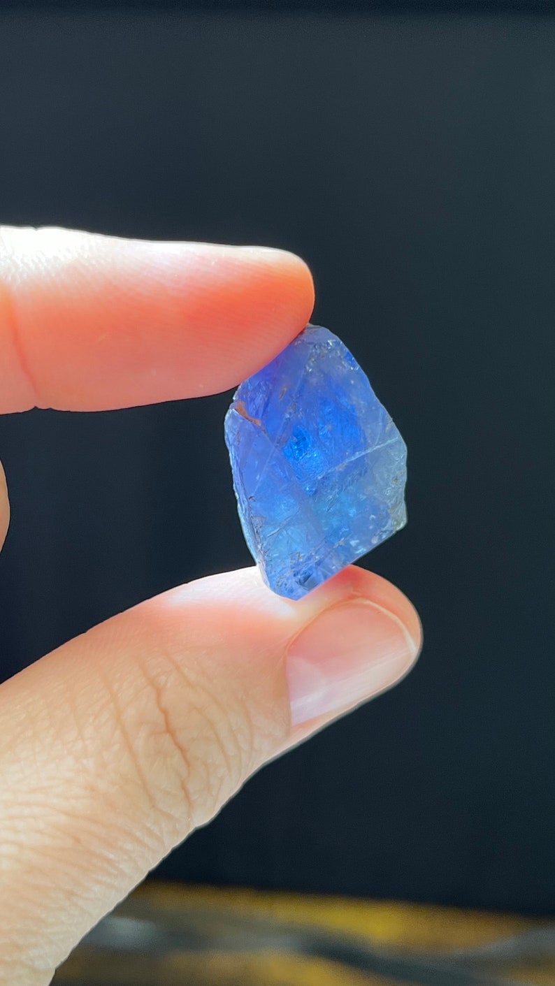 Blue-Violet Tanzanite Zoisite, Raw Crystal, 8.5g