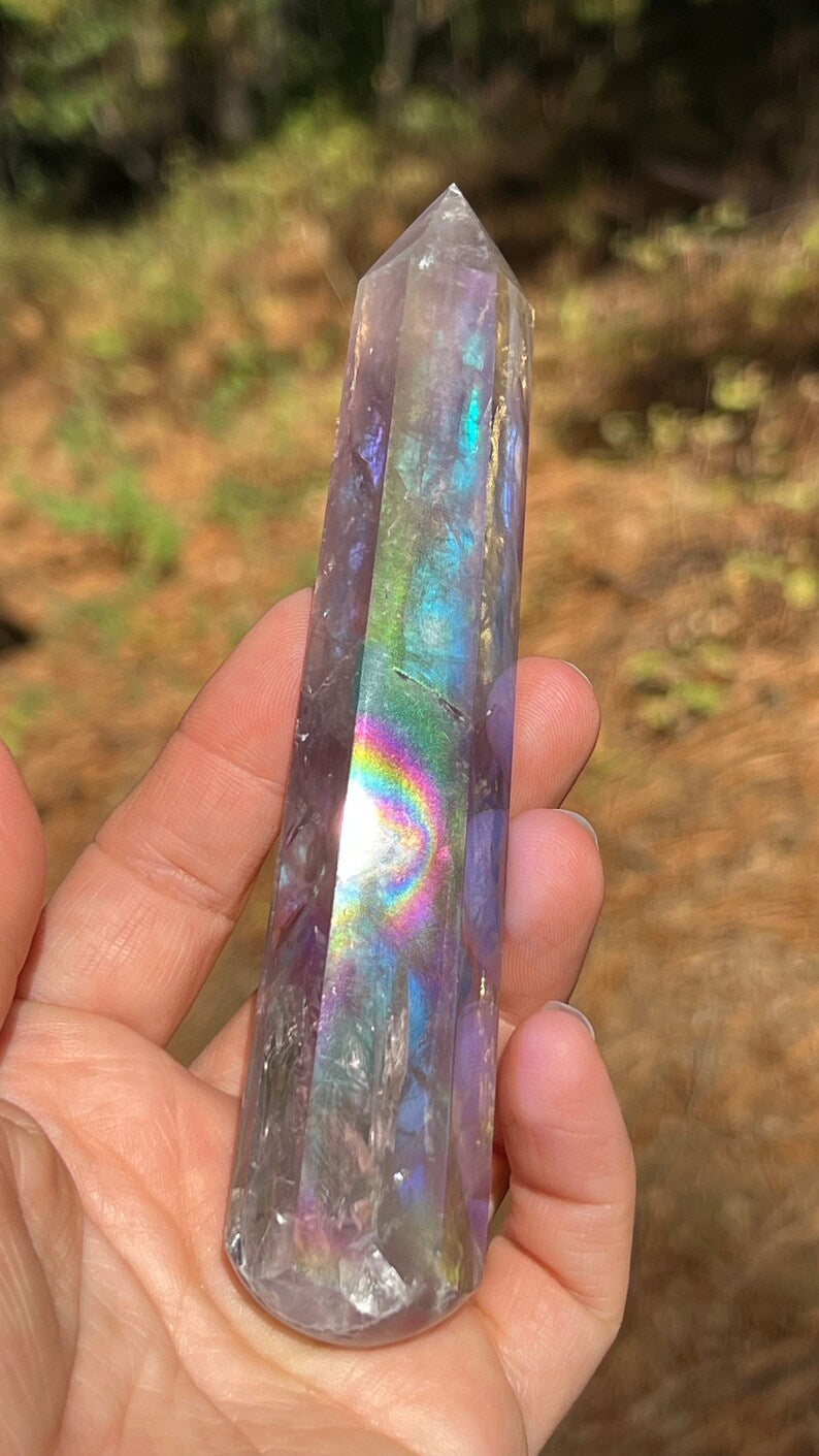 Angel Aura Amethyst Crystal Wand