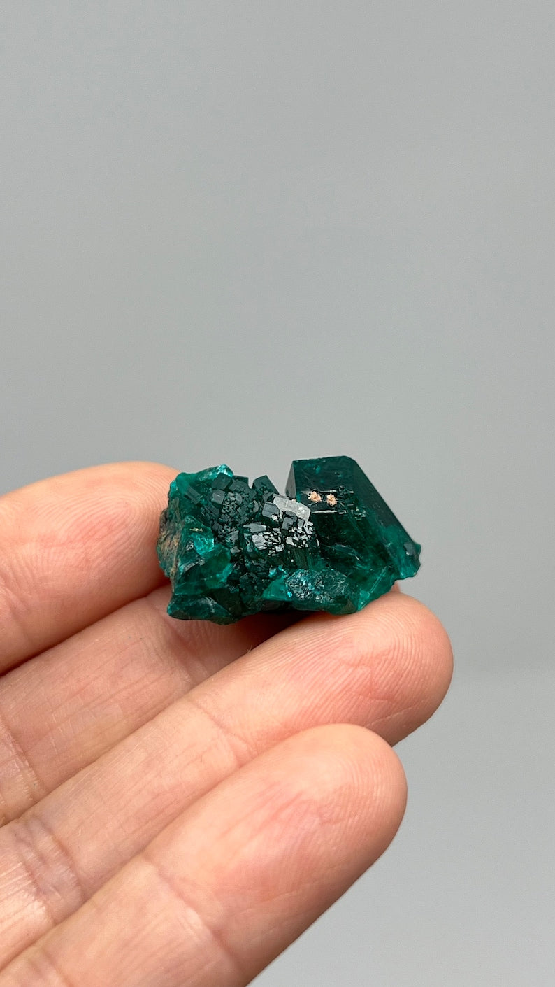 Prismatic Dioptase, Emerald Green Crystal, Pool Dept. Congo