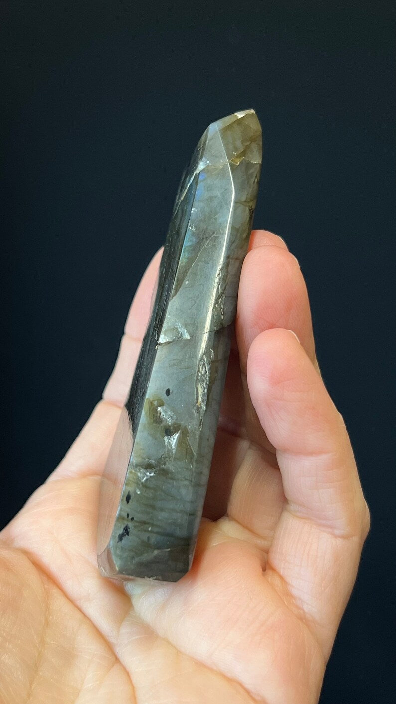 Labradorite Freeform Slice, 90g, Madagascar