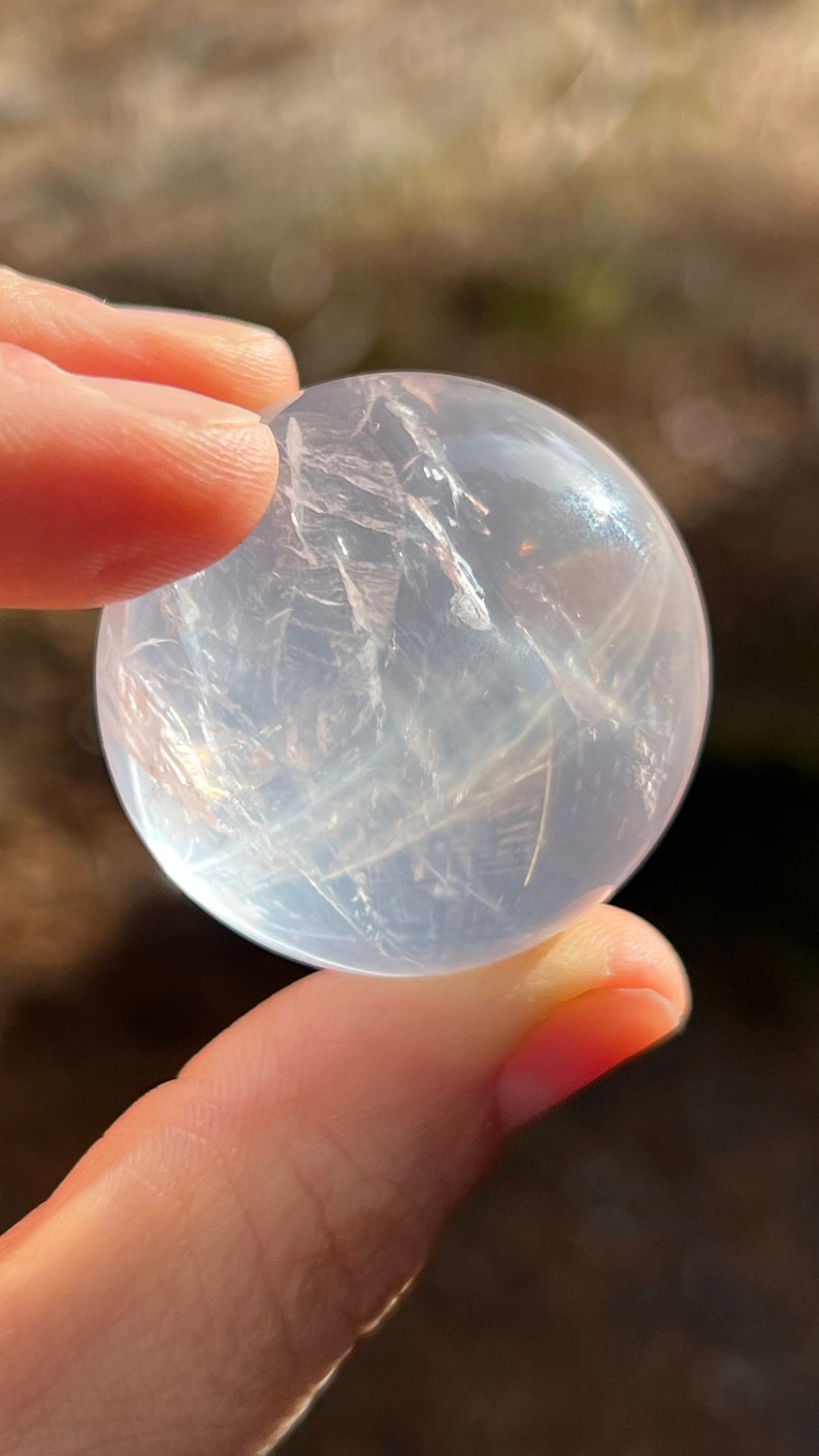 Gemmy Star Rose Quartz Sphere, 69g Brazil