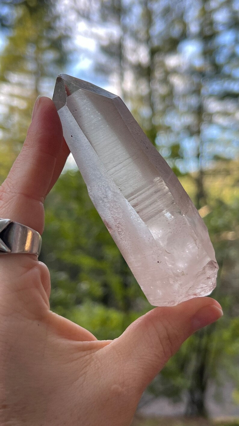 Pink Lemurian Recordkeeper Quartz