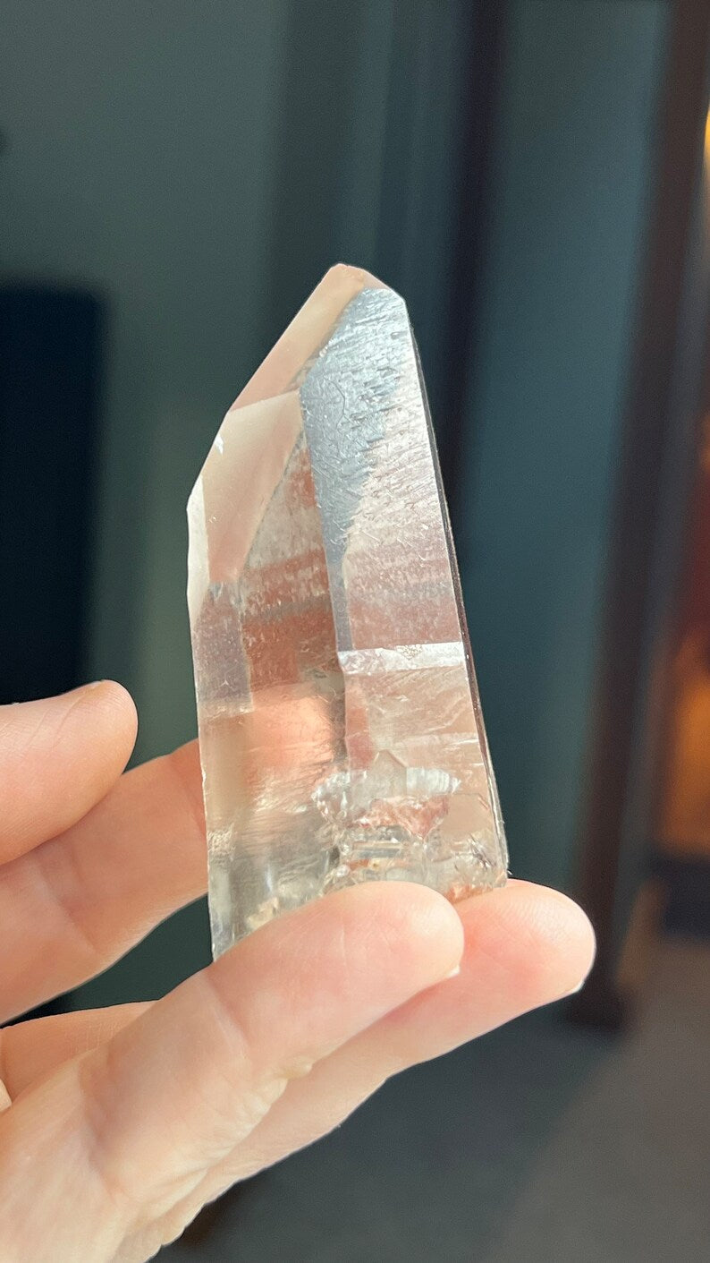 Prismatic Pink Lemurian Time-Link Quartz, Brazil