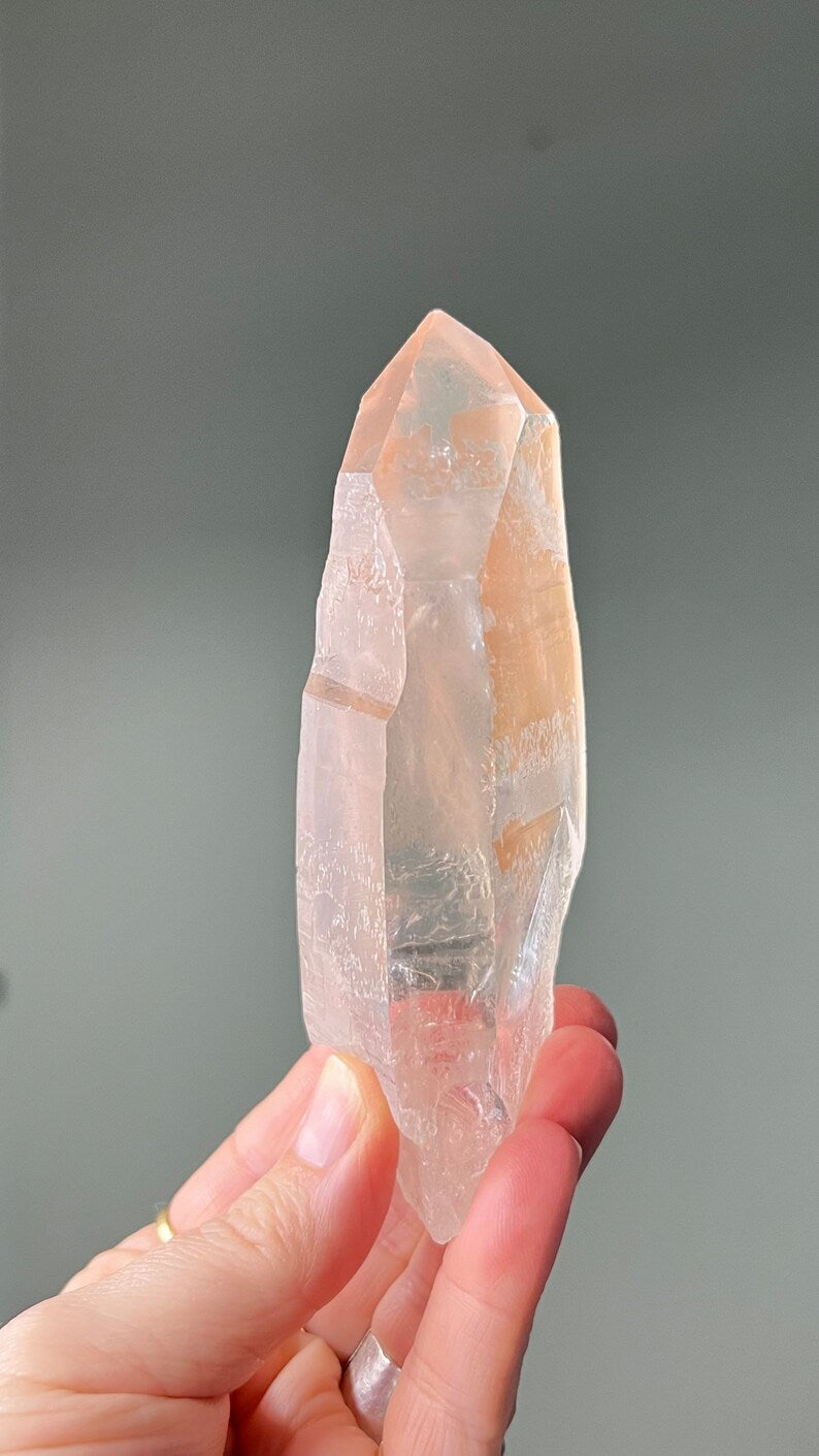 Lustrous Golden Healer Key Lemurian Quartz