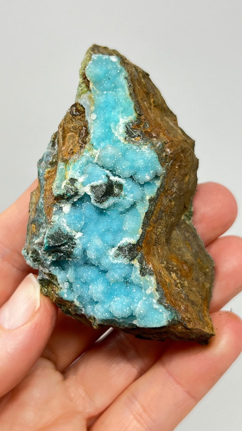 Stalactite Druse Chrysocolla, Ray Mine, Pinal County, Arizona