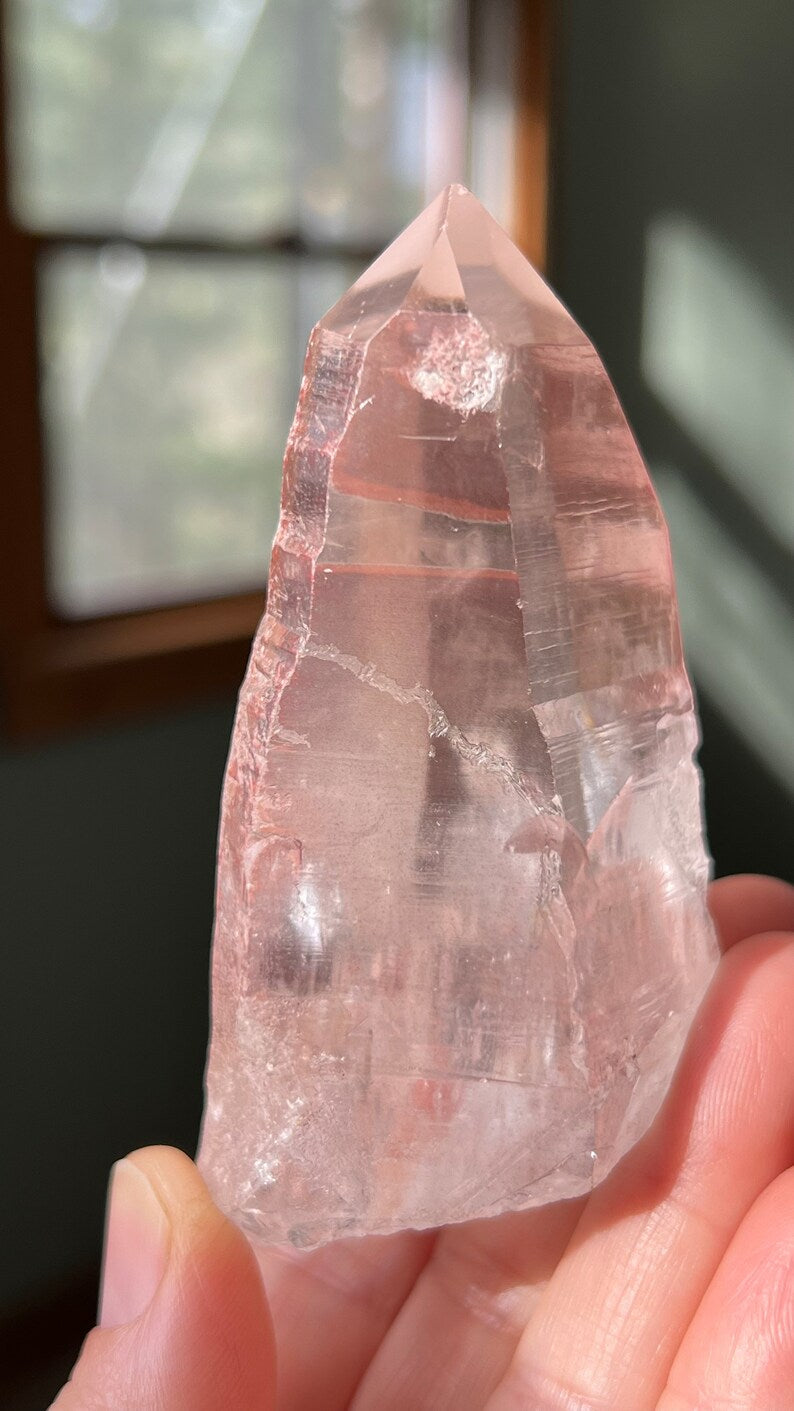 Prismatic Pink Lemurian Time-link Quartz