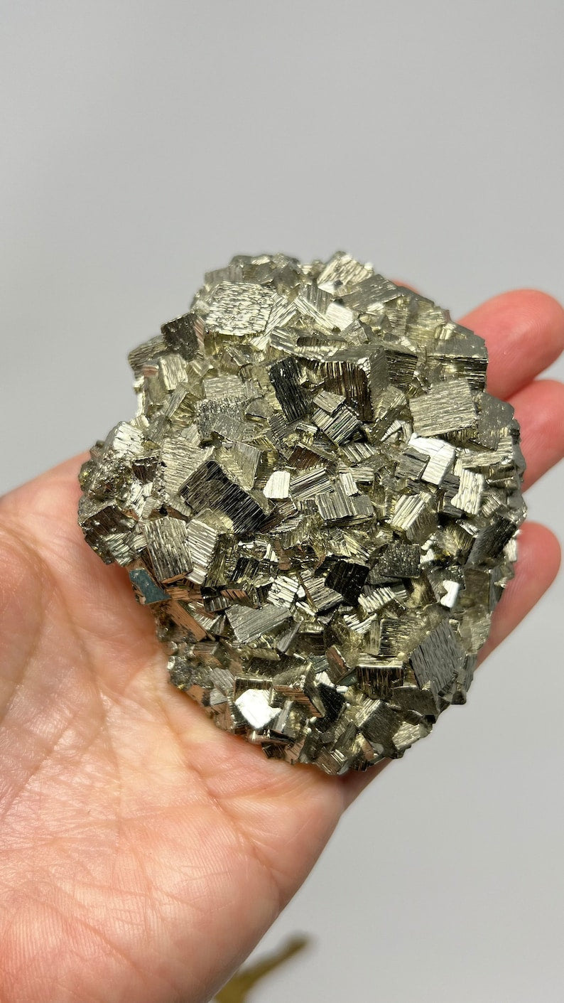 Prismatic Pyrite Crystal, Huanzala Mine Peru