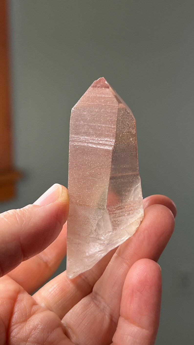 Prismatic Pink Lemurian Quartz, 75g Brazil