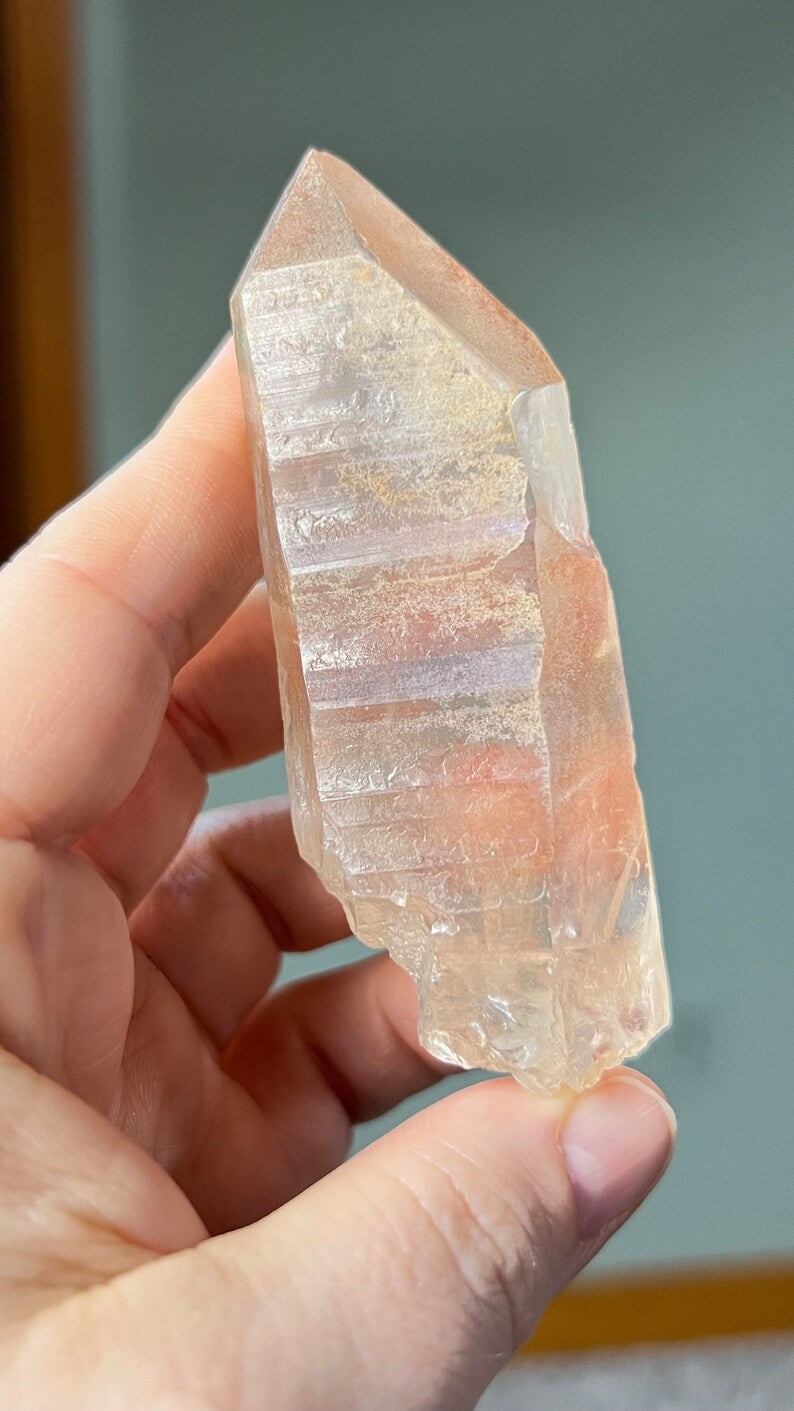 Pink Lemurian Golden Healer Quartz, Brazil