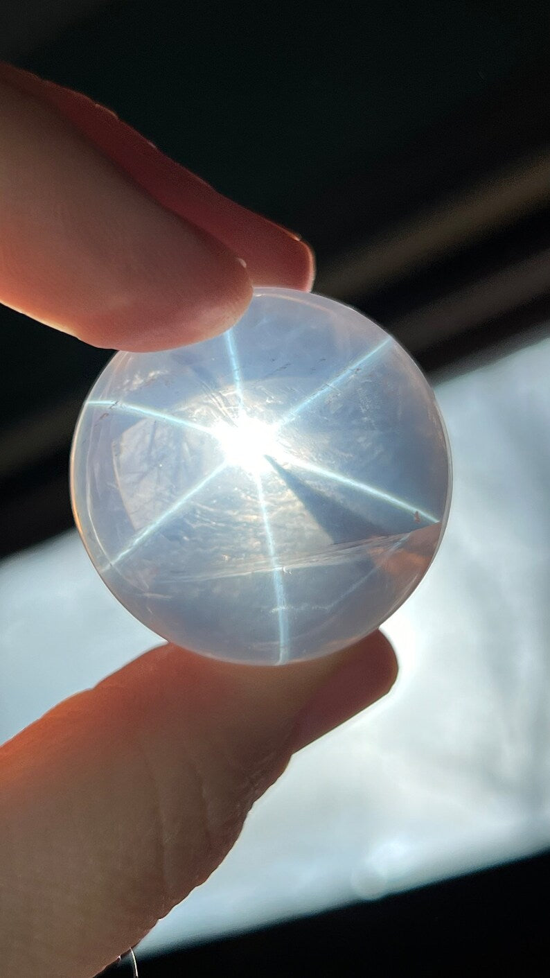 Gem-grade Star Rose Quartz Sphere, Brazil 66g