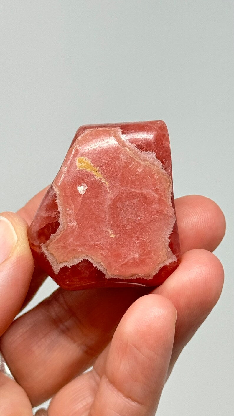 Rhodochrosite Tumbled Stone, 48g Argentina