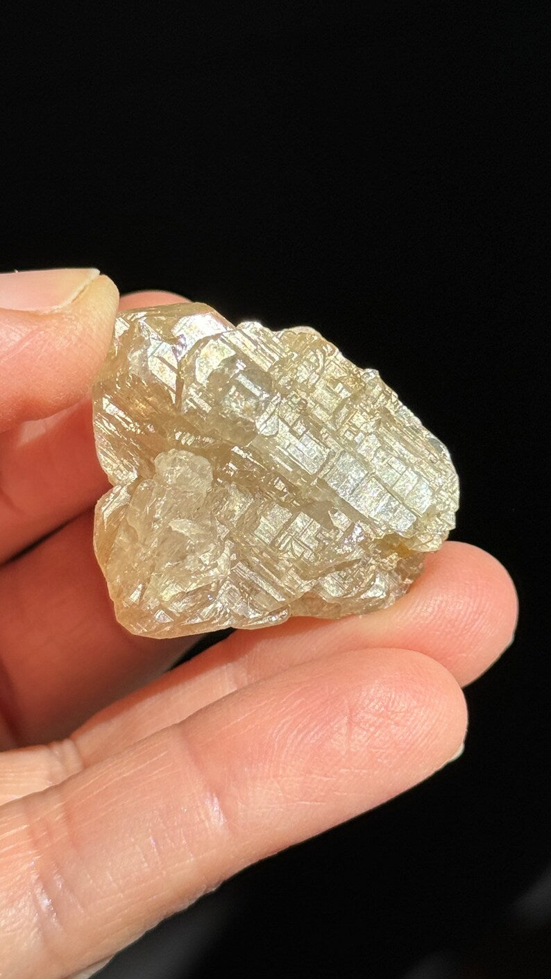 Gemmy Golden Cerussite with Barite, 36g Morocco