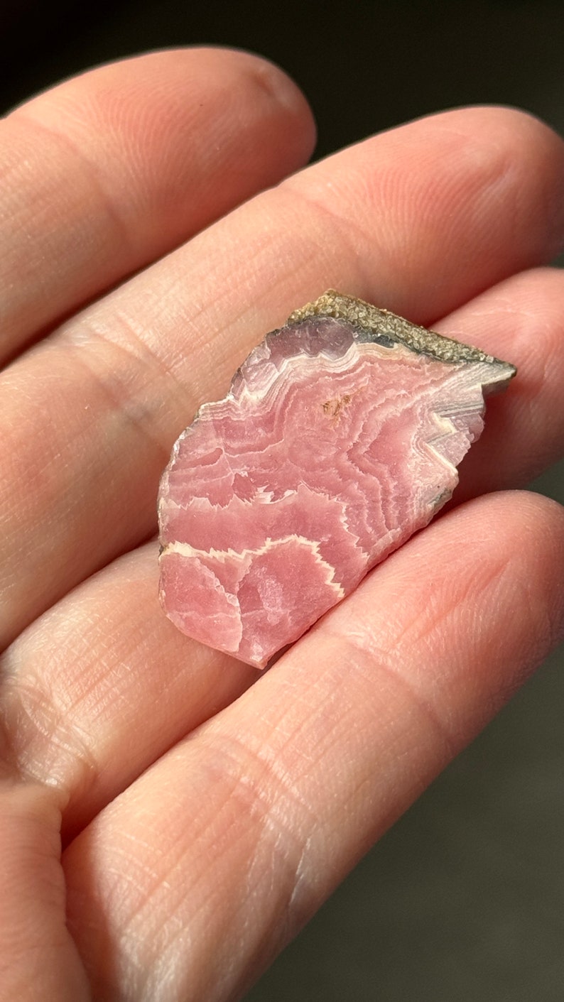 Two Rhodochrosite Slices, 8.6g, Argentina