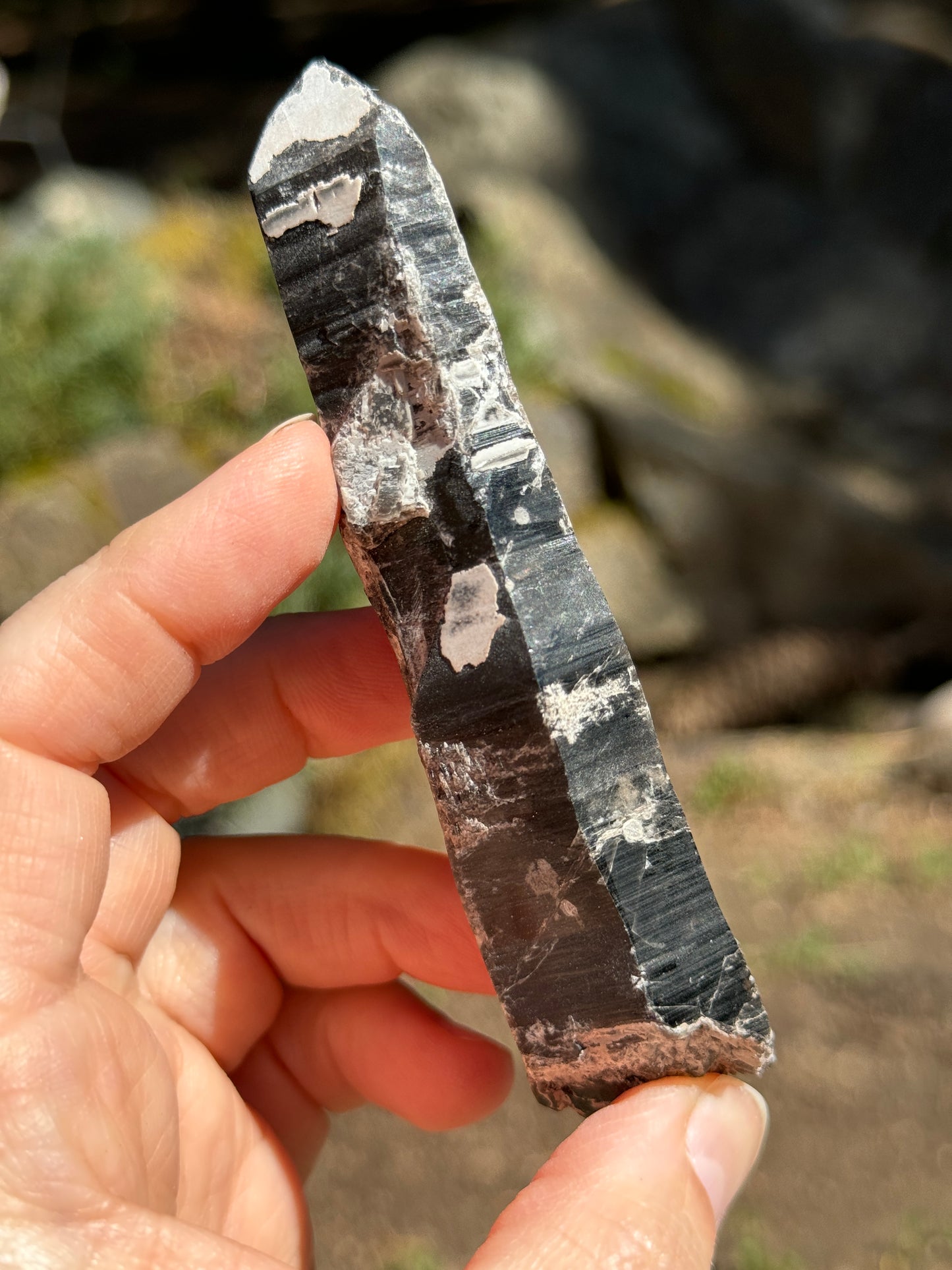 DT Morion Smoky Quartz Lemurian, 82g Mongolia