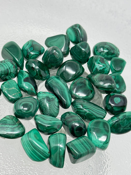 One Malachite Tumbled Stone
