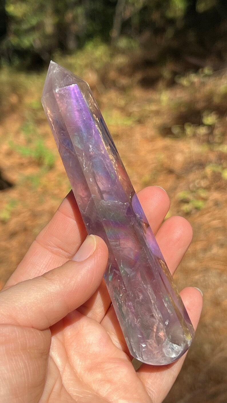 Angel Aura Amethyst Crystal Wand