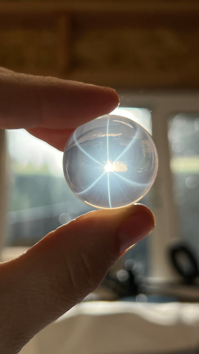 Gemmy Star Rose Quartz Sphere, 34g Brazil