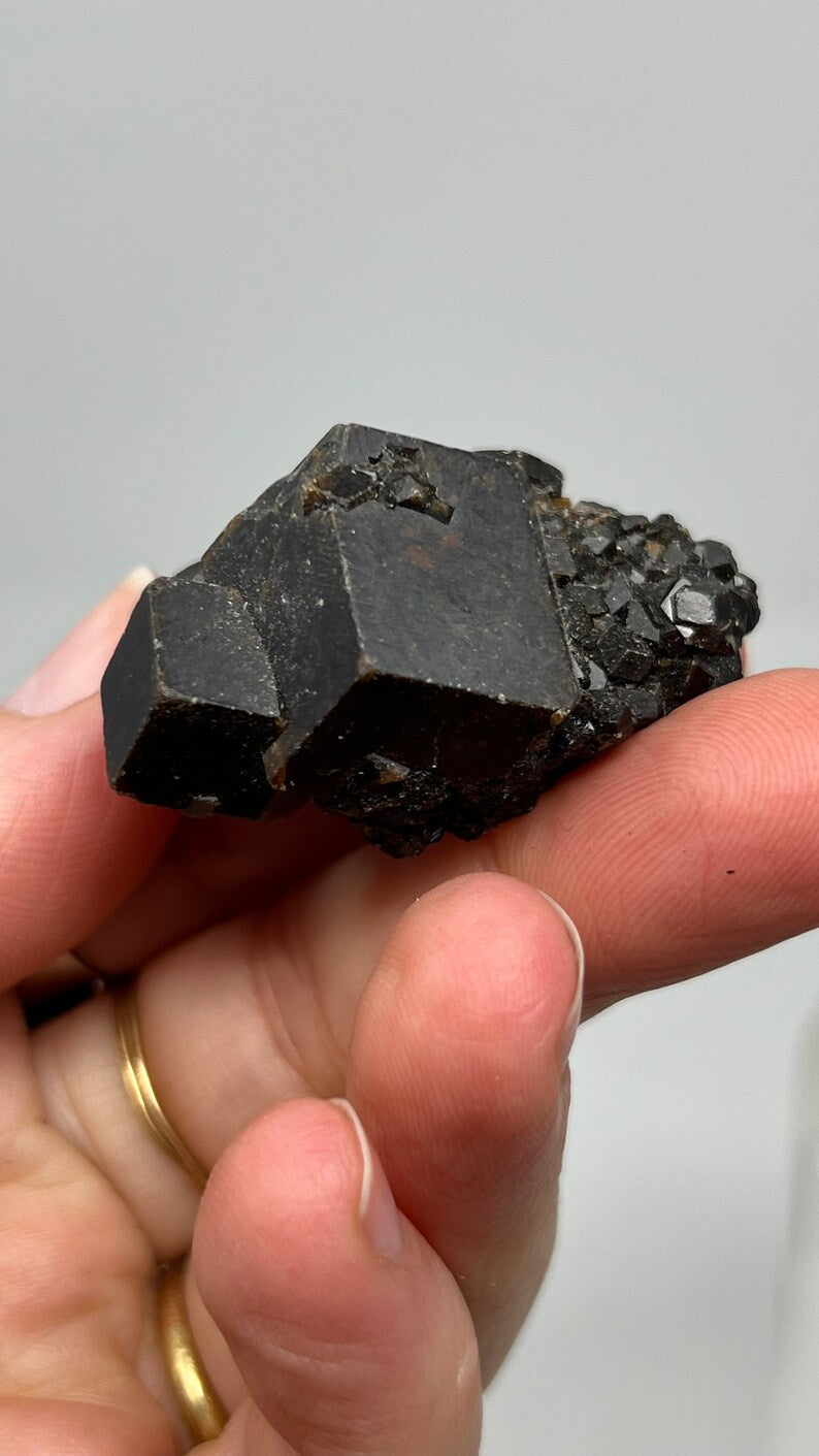 Andradite Garnet var. Melanite, Black Garnet, Mali