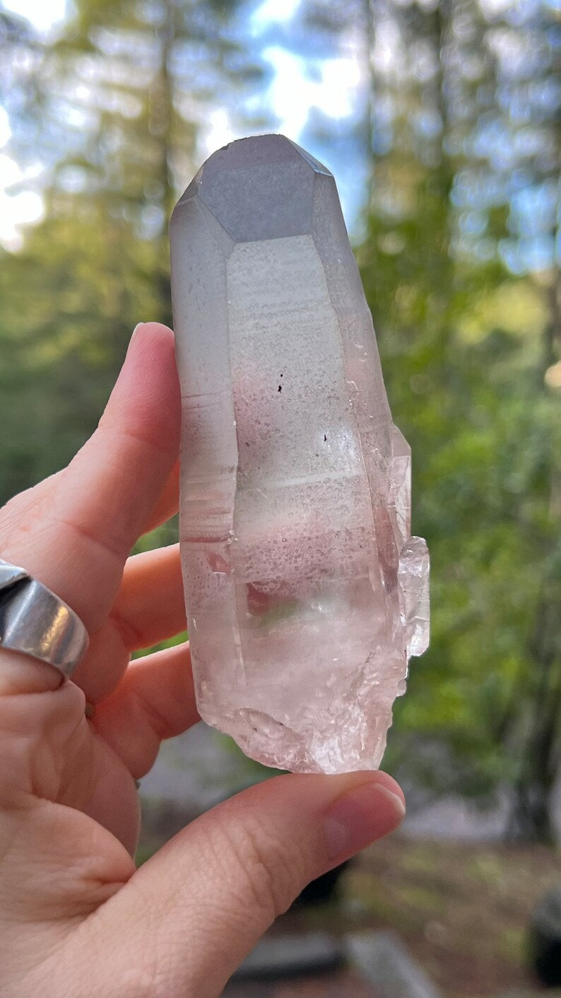 Pink Lemurian Recordkeeper Quartz