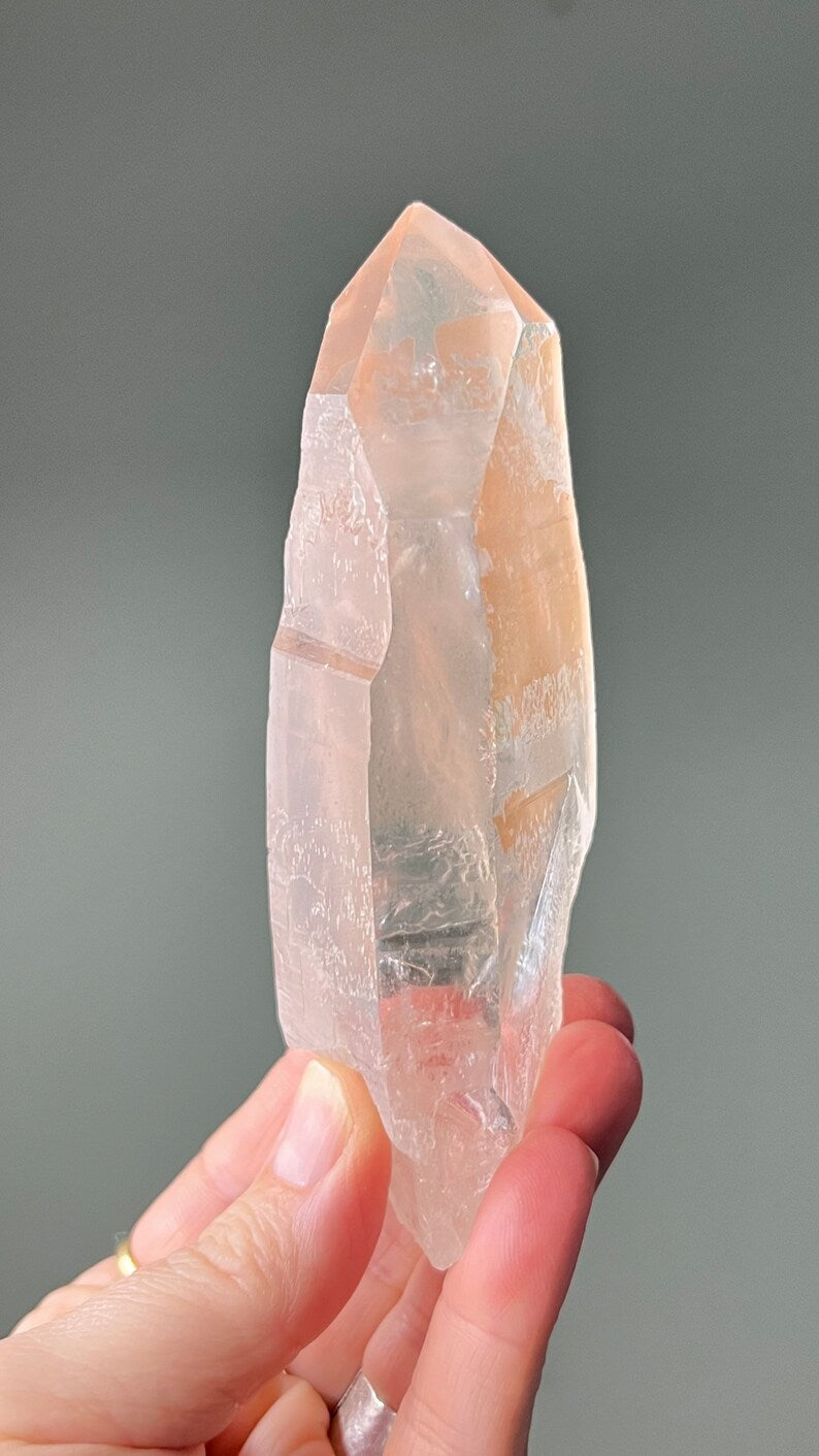 Lustrous Golden Healer Key Lemurian Quartz