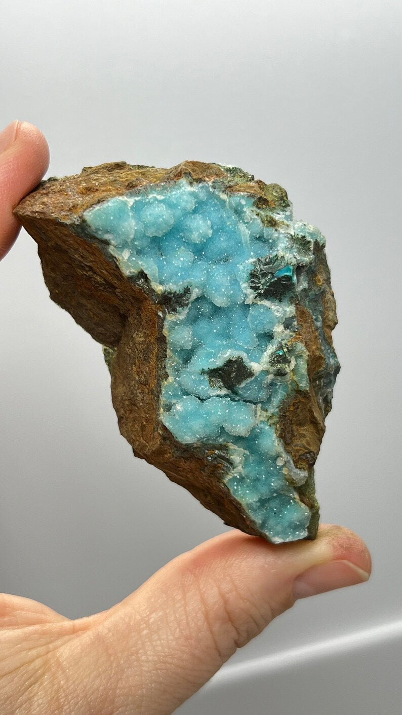 Stalactite Druse Chrysocolla, Ray Mine, Pinal County, Arizona