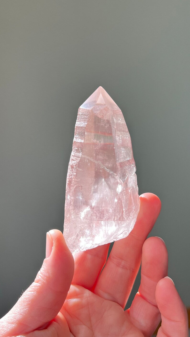 Prismatic Pink Lemurian Time-link Quartz