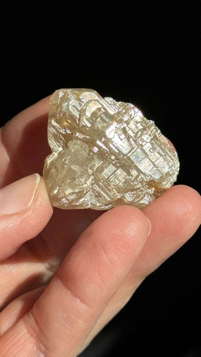 Gemmy Golden Cerussite with Barite, 36g Morocco