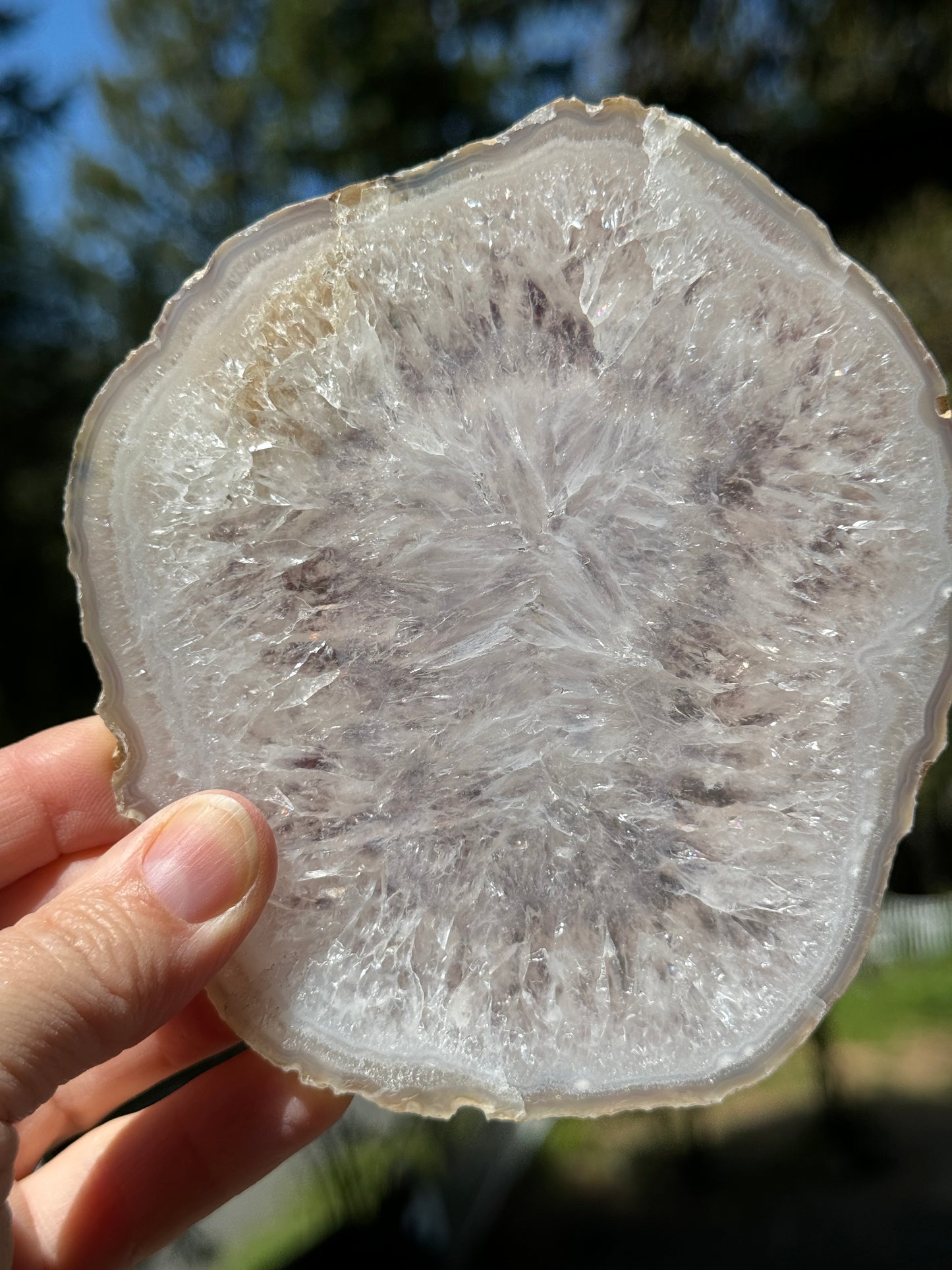 Angel Aura Agate Quartz Slice