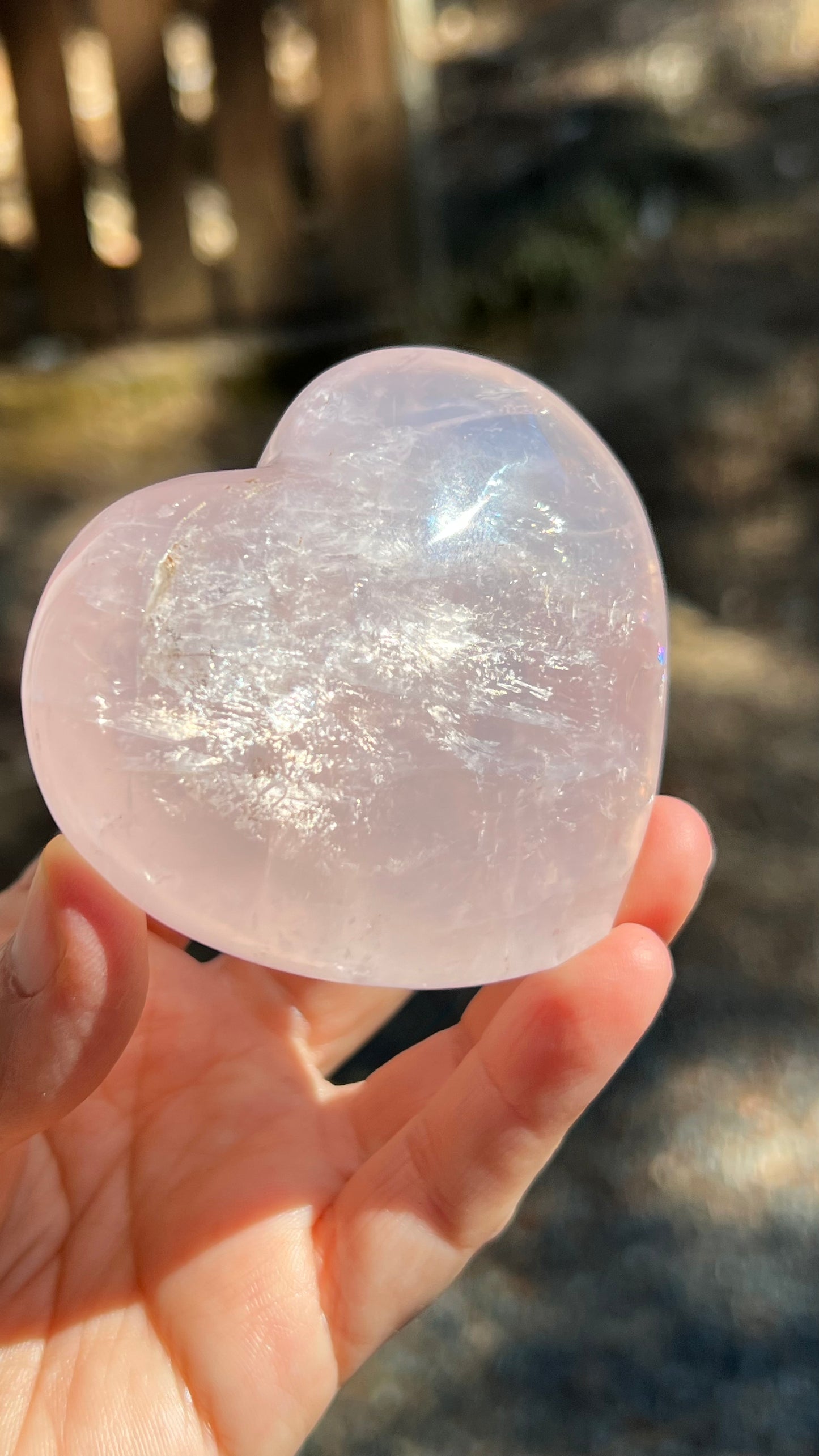 Rose Quartz Crystal Heart