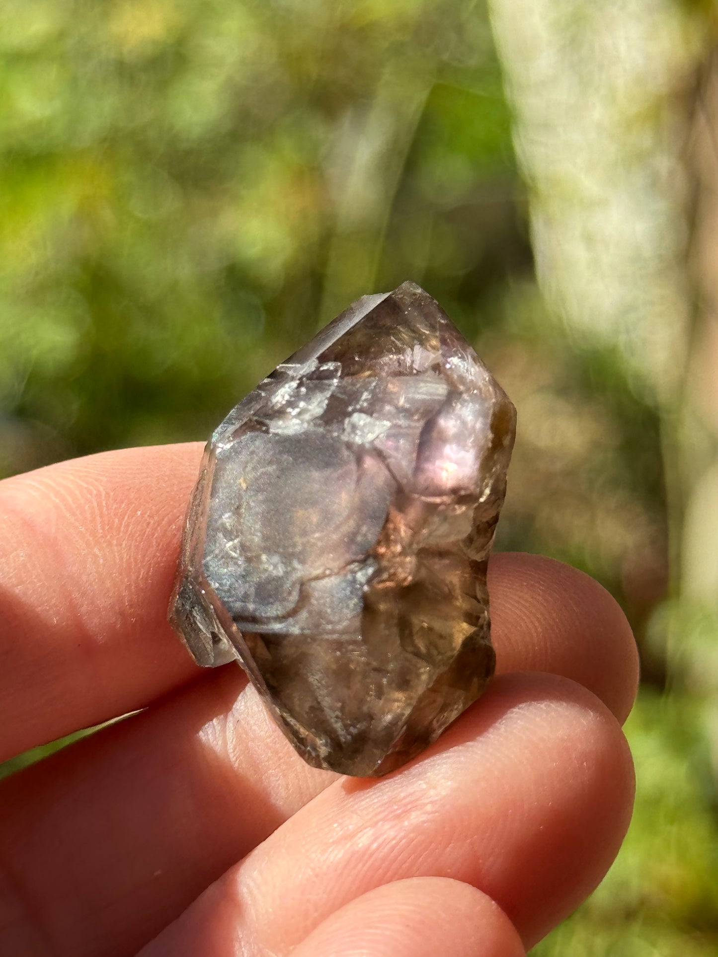 Smoky Elestial 'Herkimer' Quartz with Amethyst, 14g Brazil