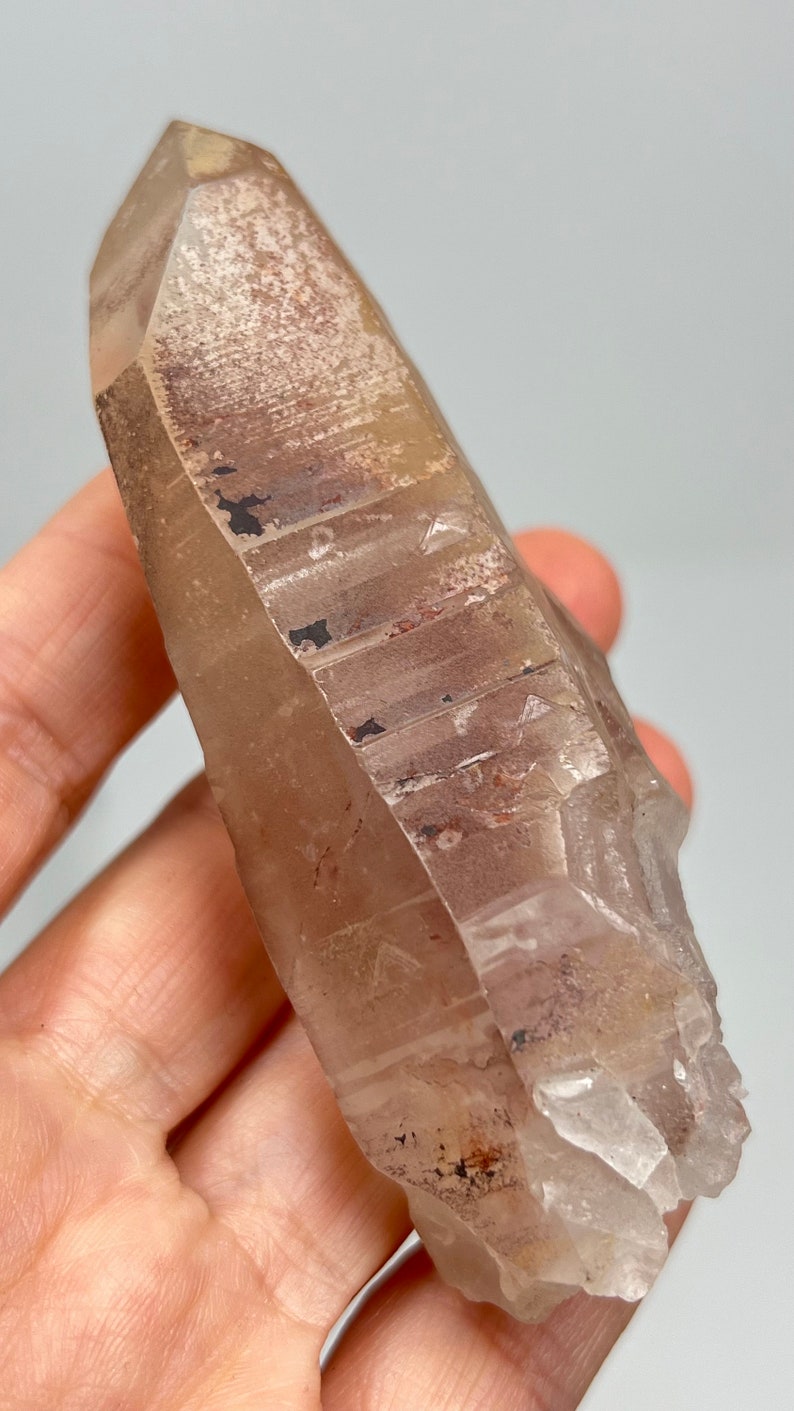 737 Pink Lemurian Recordkeeper Quartz