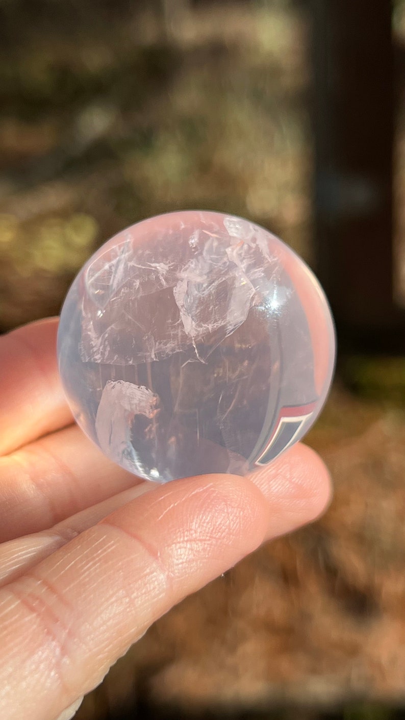 Gemmy Star Rose Quartz Sphere, 69g Brazil