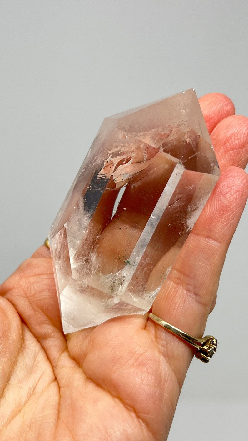 Diamond Window Clear Quartz DT Wand, Brazil
