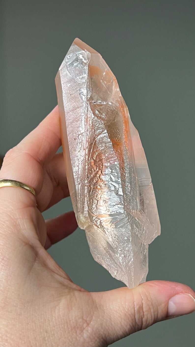 Lustrous Golden Healer Key Lemurian Quartz