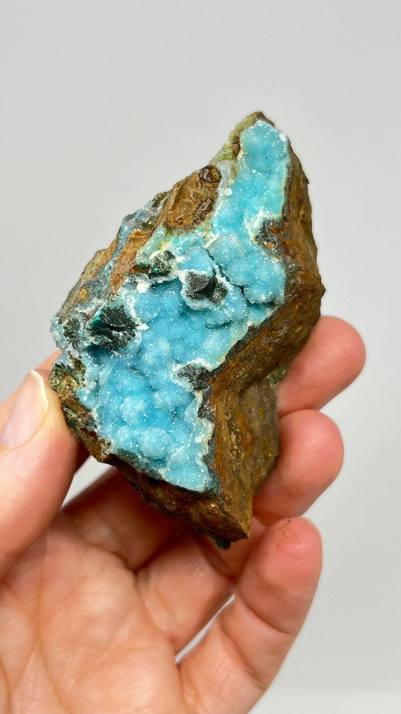 Stalactite Druse Chrysocolla, Ray Mine, Pinal County, Arizona