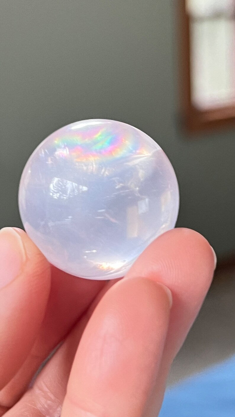 Gem-grade Star Rose Quartz Sphere, Brazil 39g