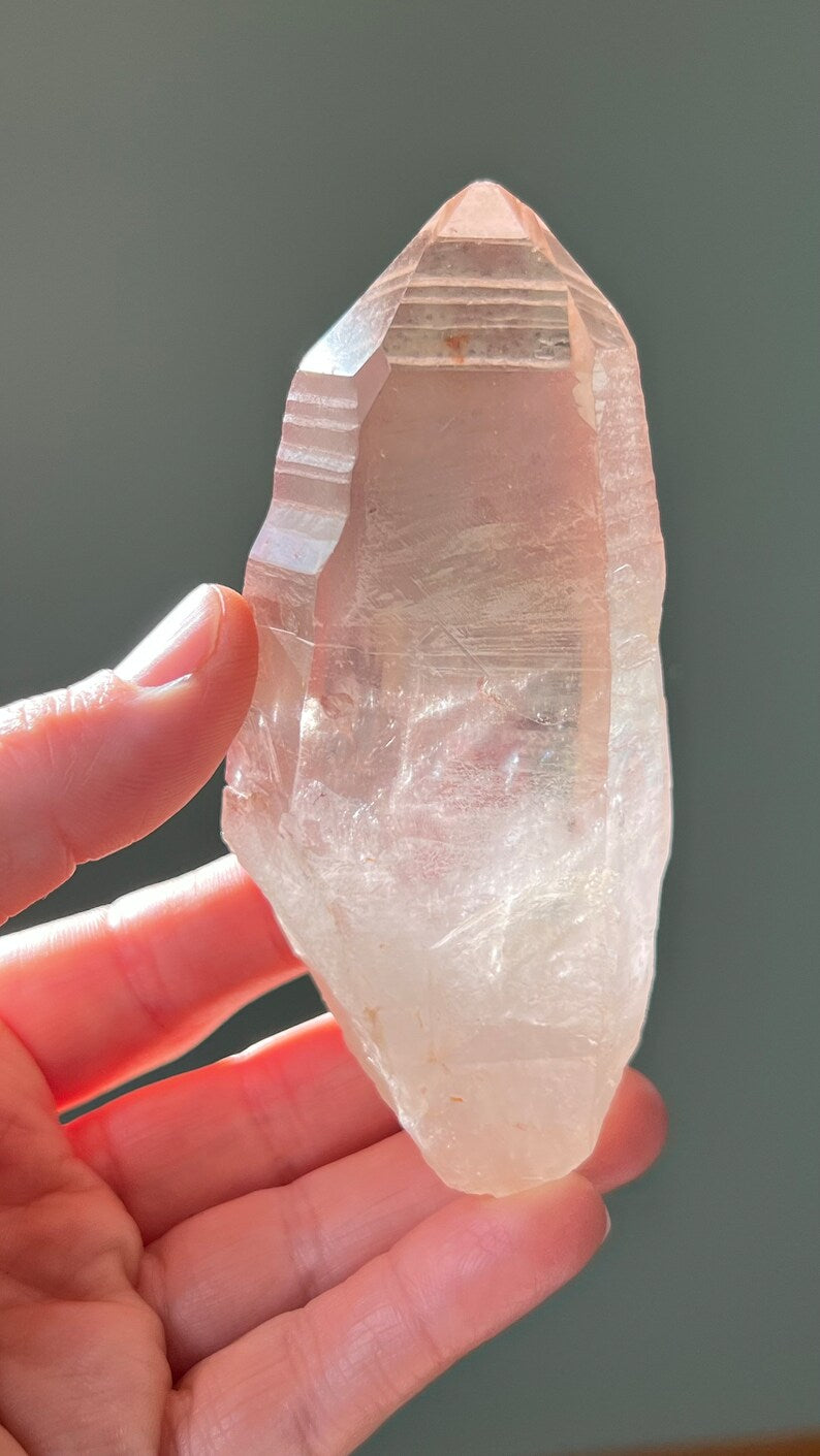 Pink Lemurian Diamond Window Quartz
