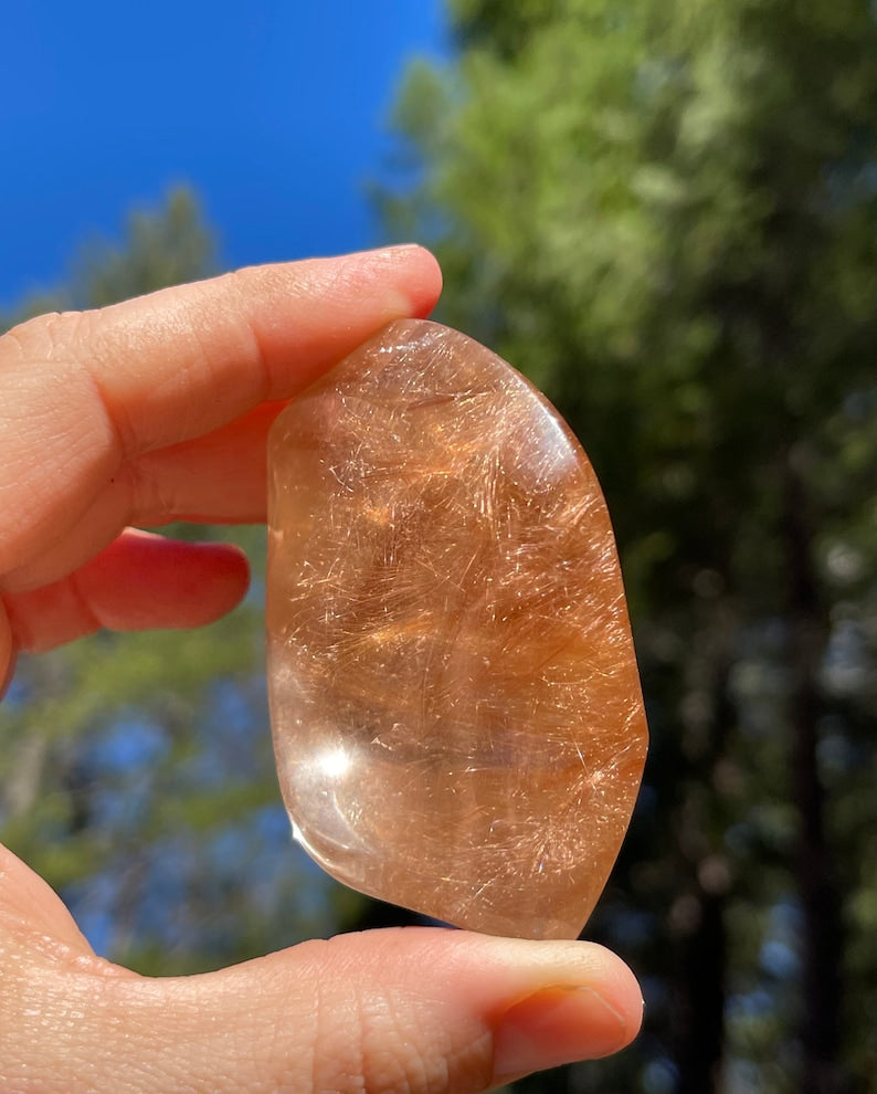 Prismatic Gold Rutile in Quartz, Lawrence Stoller, Brazil