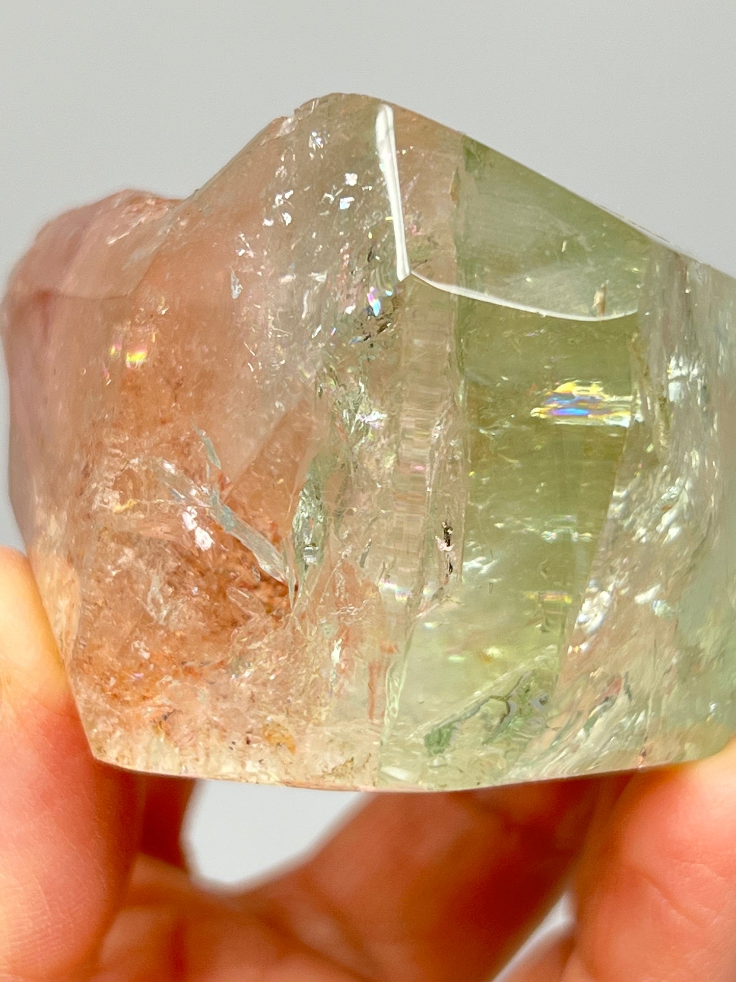 Bi-color Beryl Morganite & Aquamarine Crystal